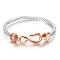 Damen Edelstahlarmband mit elegantem Kabeldesign und stilvollem Verschluss Shop Nory