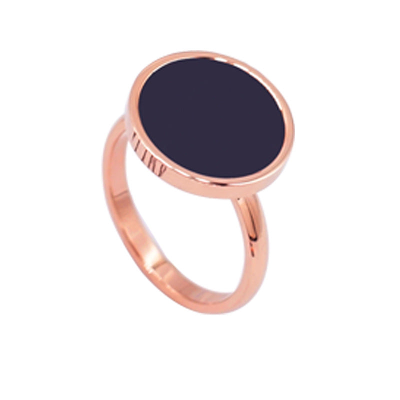 Damen eleganter Statement-Ring mit polierter Oberfläche und großem Schmuckstein Shop Nory