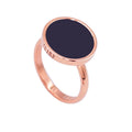 Damen eleganter Statement-Ring mit polierter Oberfläche und großem Schmuckstein Shop Nory