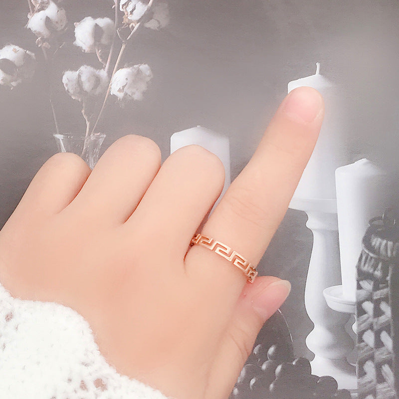 Damen modischer Ring mit geometrischem Design Shop Nory