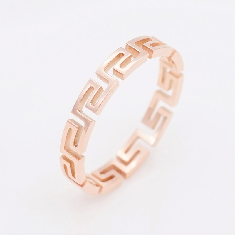 Damen modischer Ring mit geometrischem Design Shop Nory