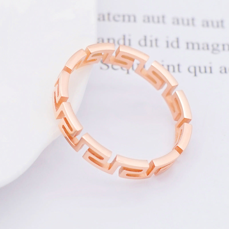 Damen Designer Ring mit innovativem Muster Shop Nory