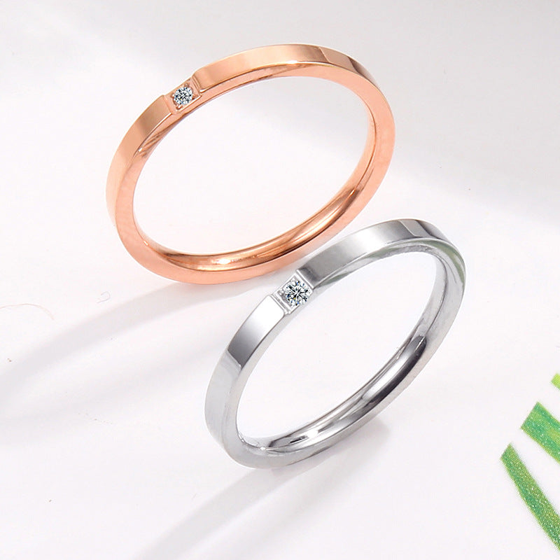 Damen schmaler Schmuckring mit minimalistischer Fassung Shop Nory