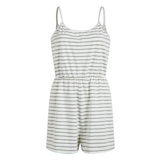 Damen stylischer Jumpsuit mit verstellbaren Trägern und Gummizug in der Taille Shopnory