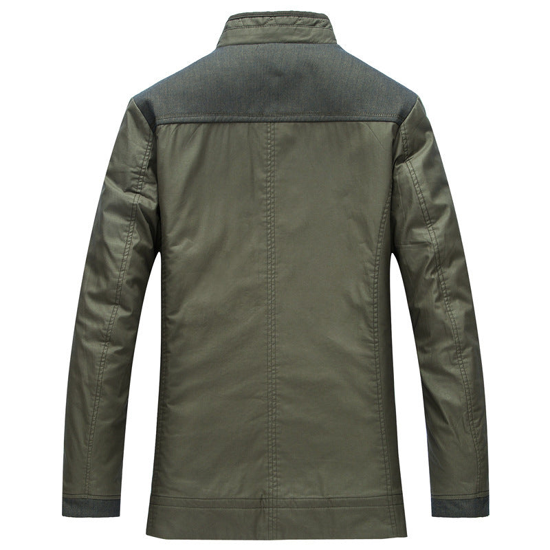Herren Übergangsjacke im Fieldcoat-Stil mit Stehkragen und kariertem Innenfutter Shop Nory