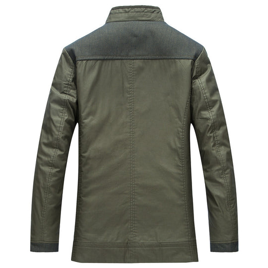 Herren Übergangsjacke im Fieldcoat-Stil mit Stehkragen und kariertem Innenfutter Shop Nory