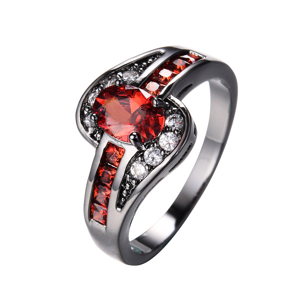 Damen Ring mit funkelndem blauen Stein und elegantem Zirkonia-Design Shop Nory