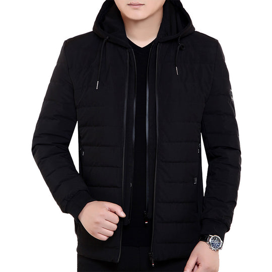Herren Leichte gesteppte Kapuzenjacke mit Thermoisolierung und Reißverschlusstaschen Shop Nory