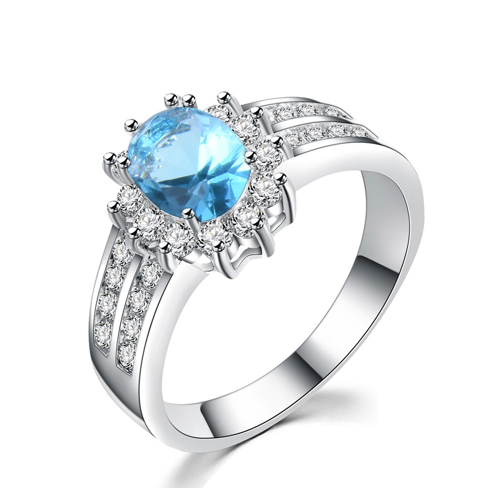 Damen Ring mit funkelndem grünem Edelstein und exquisiten Zirkonia-Verzierungen Shop Nory