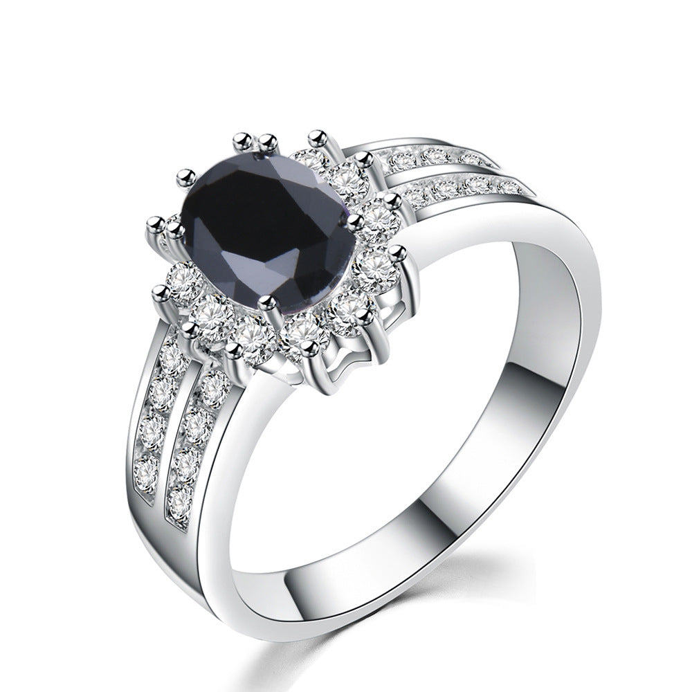 Damen Ring mit funkelndem grünem Edelstein und exquisiten Zirkonia-Verzierungen Shop Nory