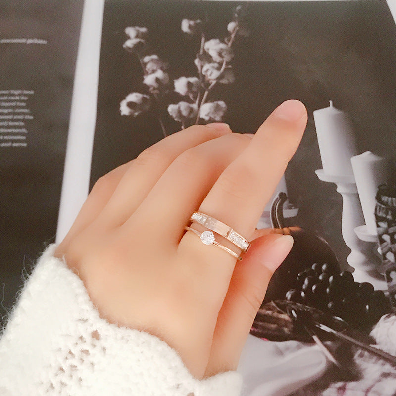 Damen eleganter Ring mit funkelndem Zirkonia Shop Nory