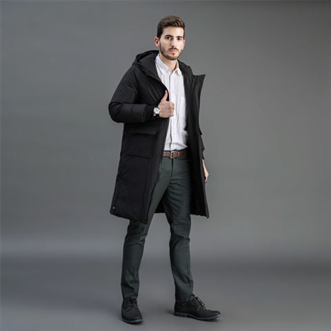 Herren Gefütterter Funktions-Parka mit Kapuze und knieumspielender Steppfüllung Shop Nory