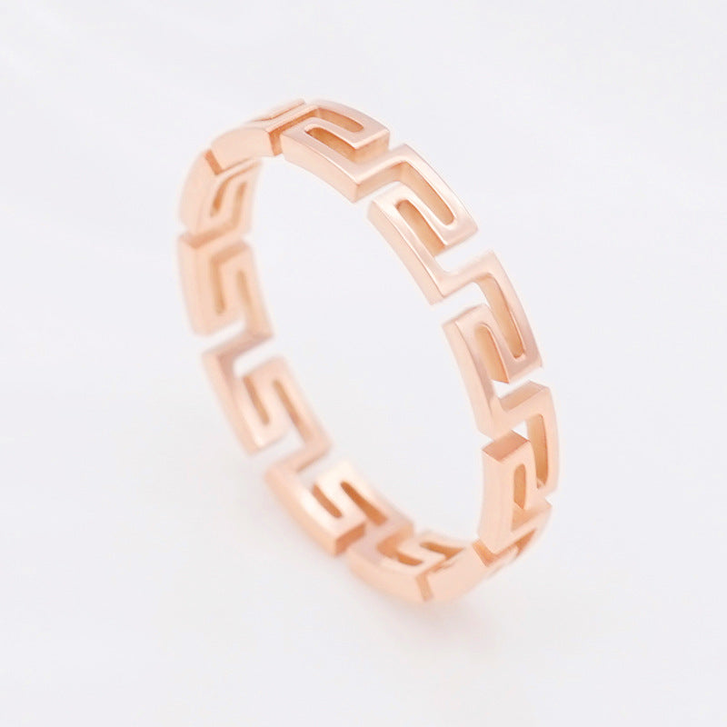 Damen modischer Ring mit geometrischem Design Shop Nory