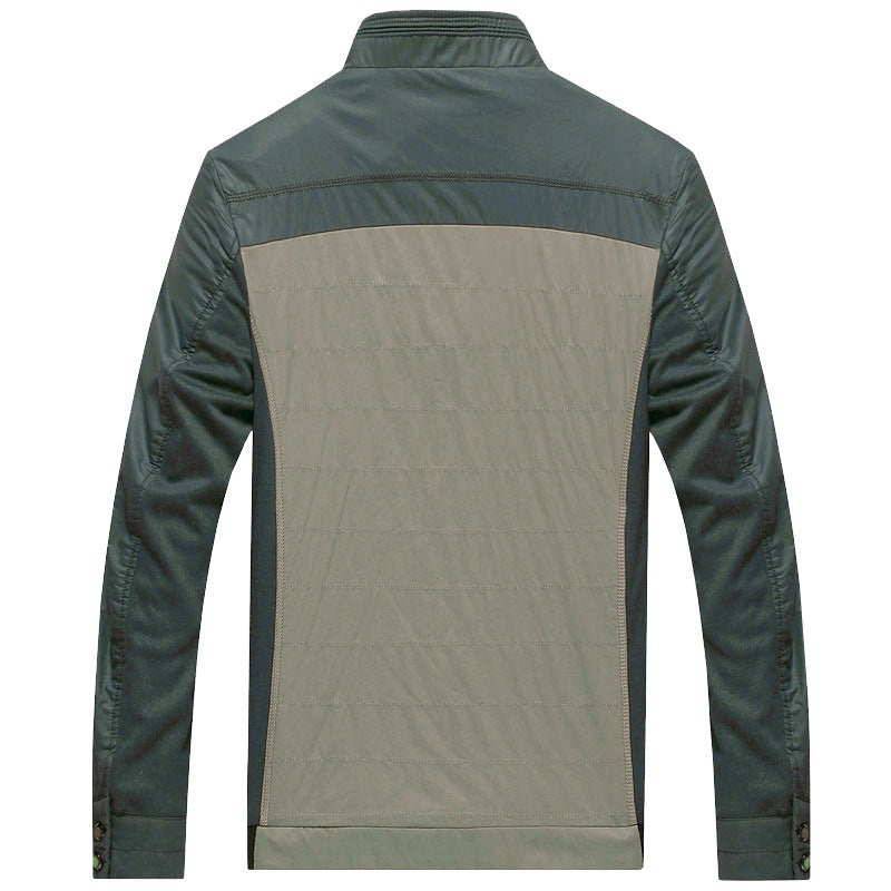Herren leichte gesteppte Übergangsjacke mit Kontrastärmeln und Stehkragen Shop Nory