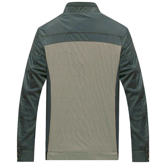 Herren leichte gesteppte Übergangsjacke mit Kontrastärmeln und Stehkragen Shop Nory