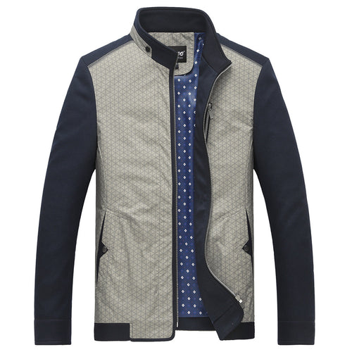 Herren Hybrid-Übergangsjacke mit gesteppter Front, Jersey-Ärmeln und Stehkragen Shop Nory