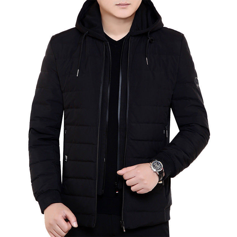 Herren Leichte gesteppte Kapuzenjacke mit Thermoisolierung und Reißverschlusstaschen Shop Nory