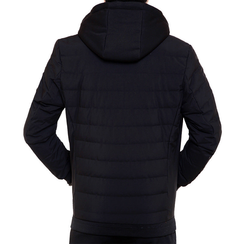 Herren Leichte gesteppte Kapuzenjacke mit Thermoisolierung und Reißverschlusstaschen Shop Nory