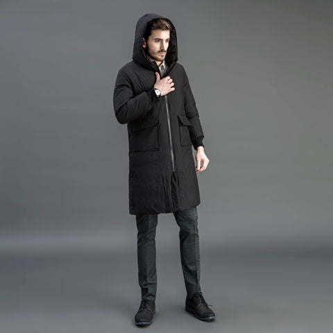 Herren Gefütterter Funktions-Parka mit Kapuze und knieumspielender Steppfüllung Shop Nory