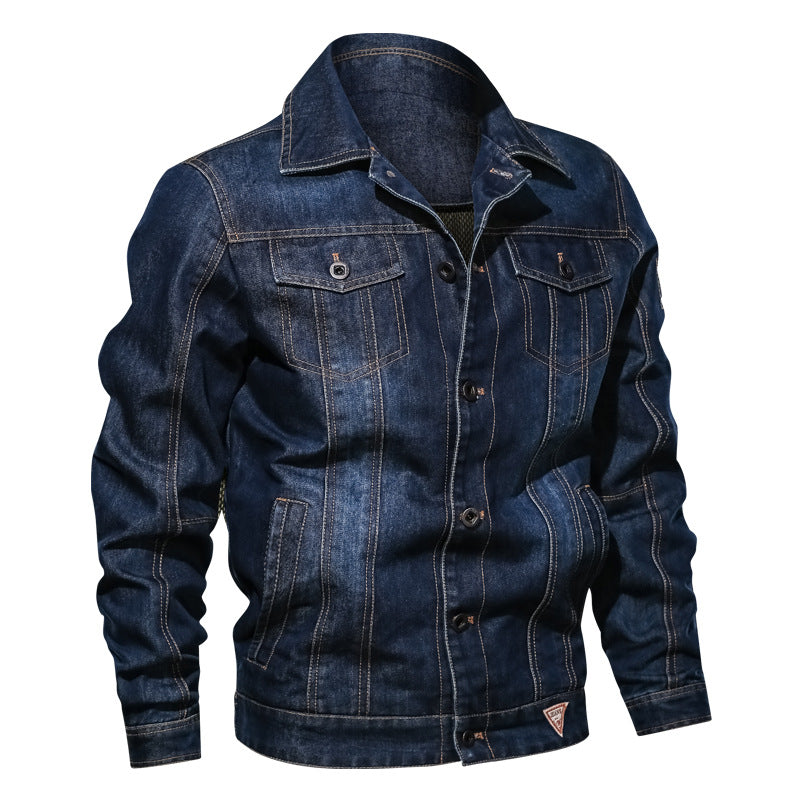 Herren Jeansjacke im modernen Trucker‑Cut mit kontrastierenden Nähten und Brustpattentaschen Shop Nory