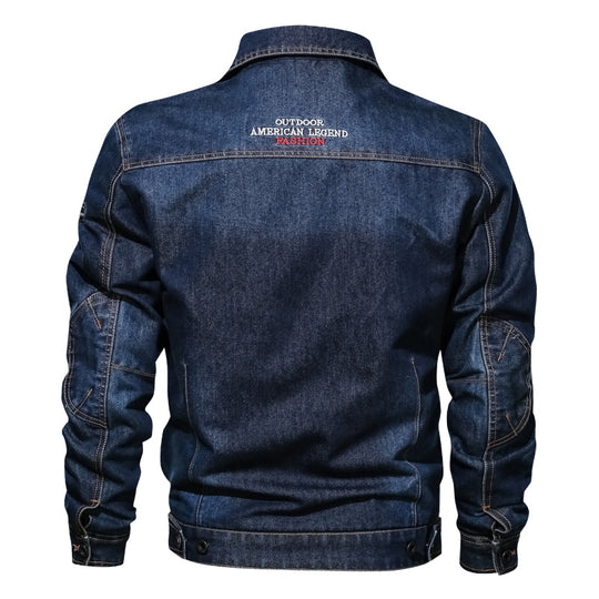Herren Jeansjacke im modernen Trucker‑Cut mit kontrastierenden Nähten und Brustpattentaschen Shop Nory