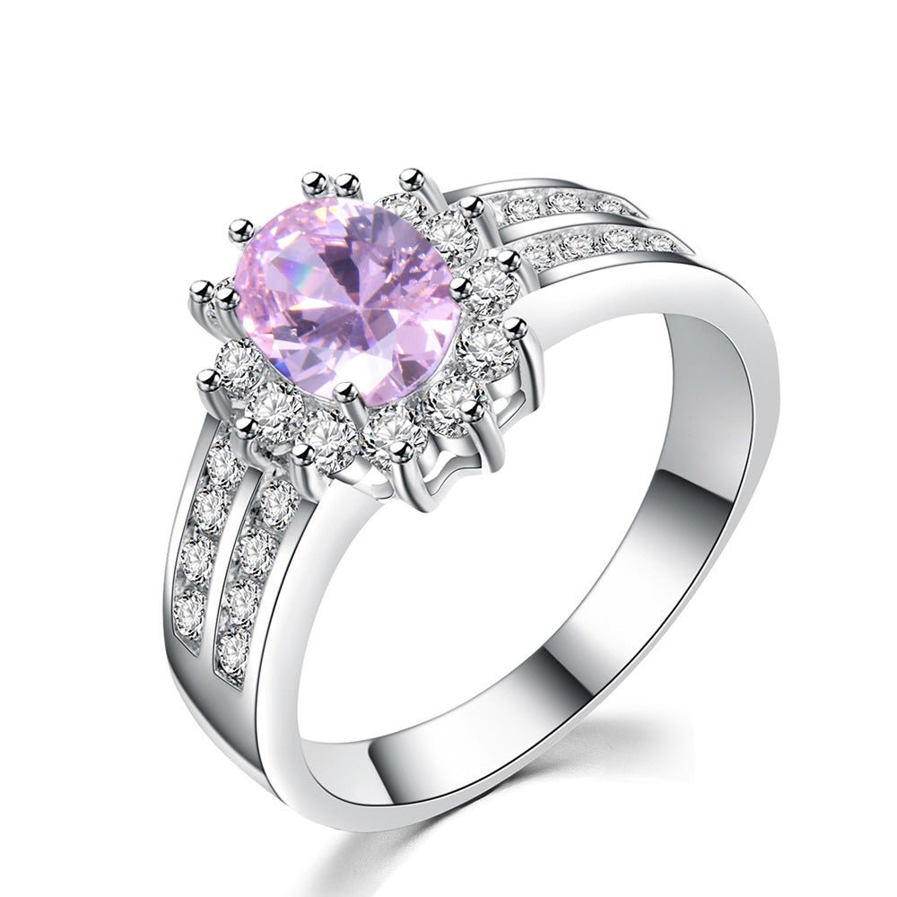Damen Ring mit funkelndem grünem Edelstein und exquisiten Zirkonia-Verzierungen Shop Nory