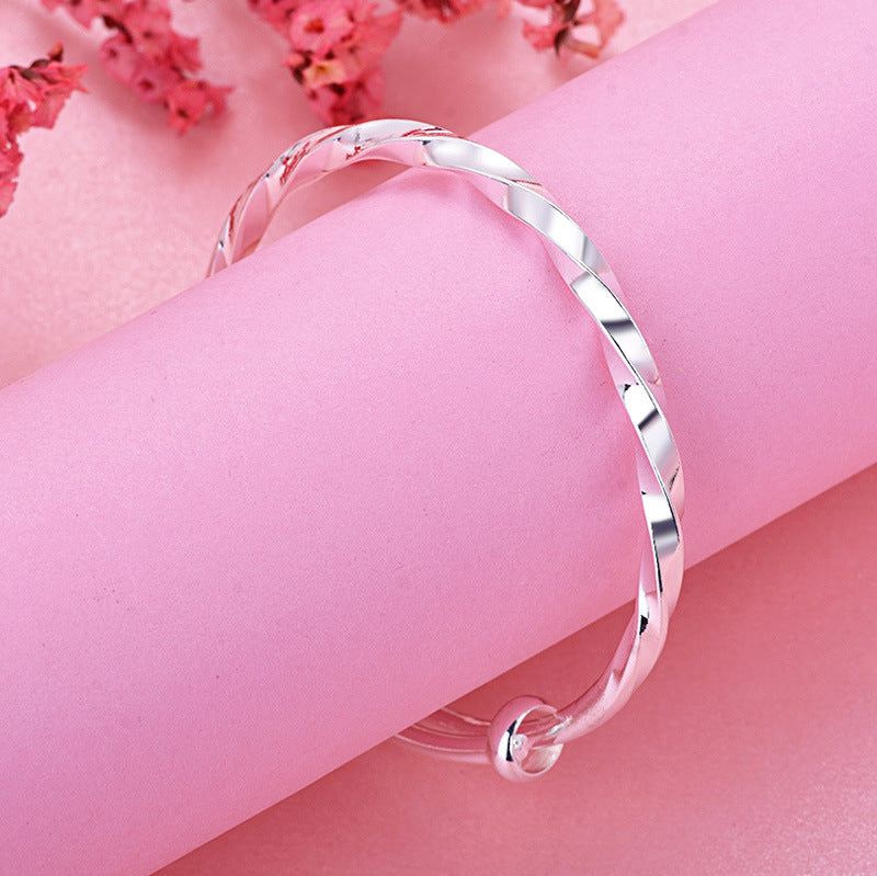Damen zierlicher Armreif mit geflochtenem Design und eleganter Struktur Shop Nory