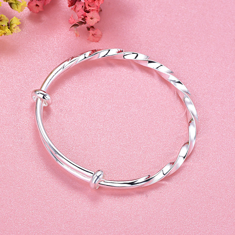 Damen zierlicher Armreif mit geflochtenem Design und eleganter Struktur Shop Nory