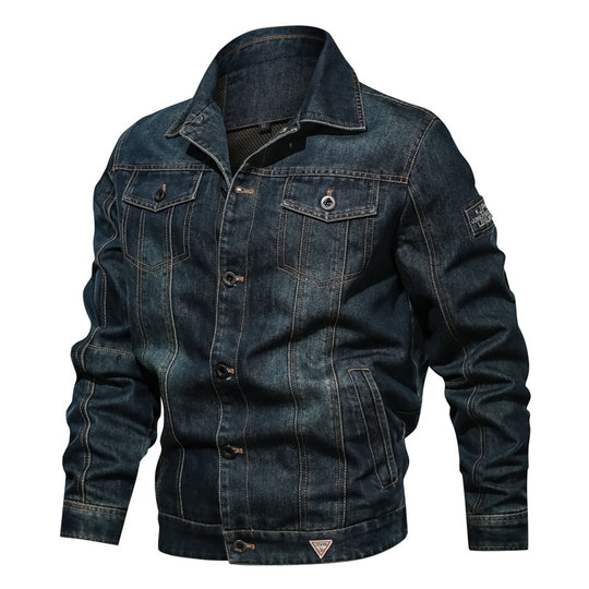 Herren Jeansjacke im modernen Trucker‑Cut mit kontrastierenden Nähten und Brustpattentaschen Shop Nory