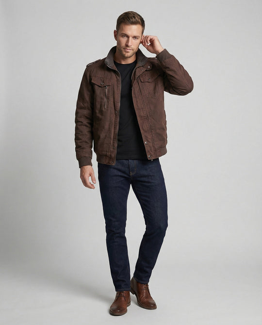 Herren Canvasjacke Baumwolle robust