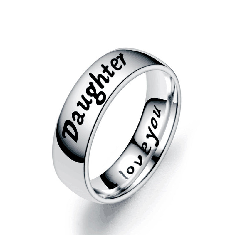 Damen Ring mit gravierter Botschaft und eleganter Oberfläche Shop Nory