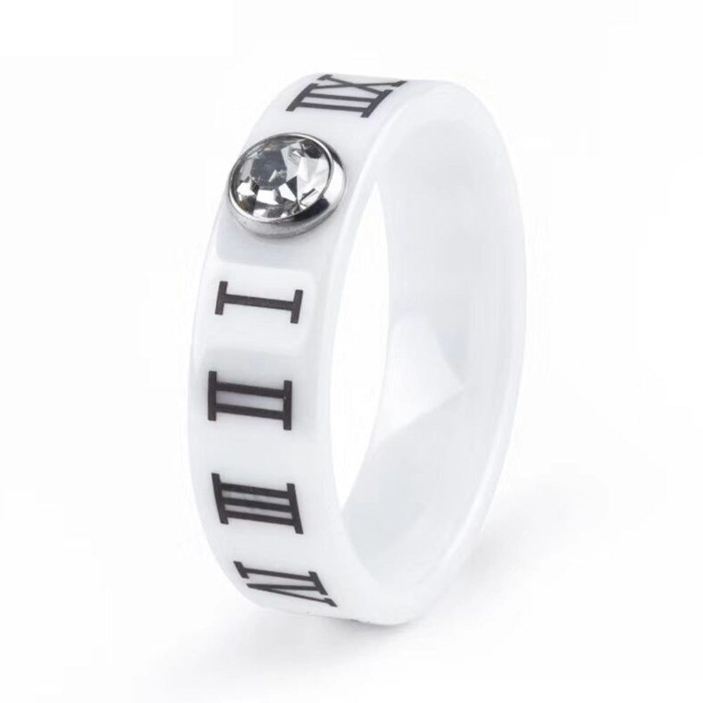 Herren Ring mit funkelndem Kristall und einzigartiger Gravur Shop Nory