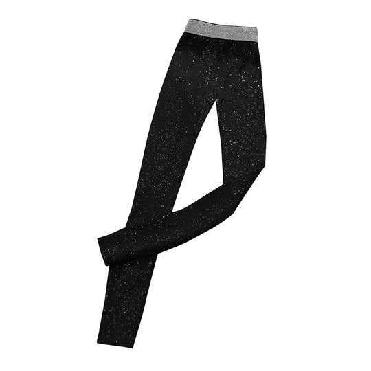 Damen Glitzernde Leggings im figurbetonten Rippdesign