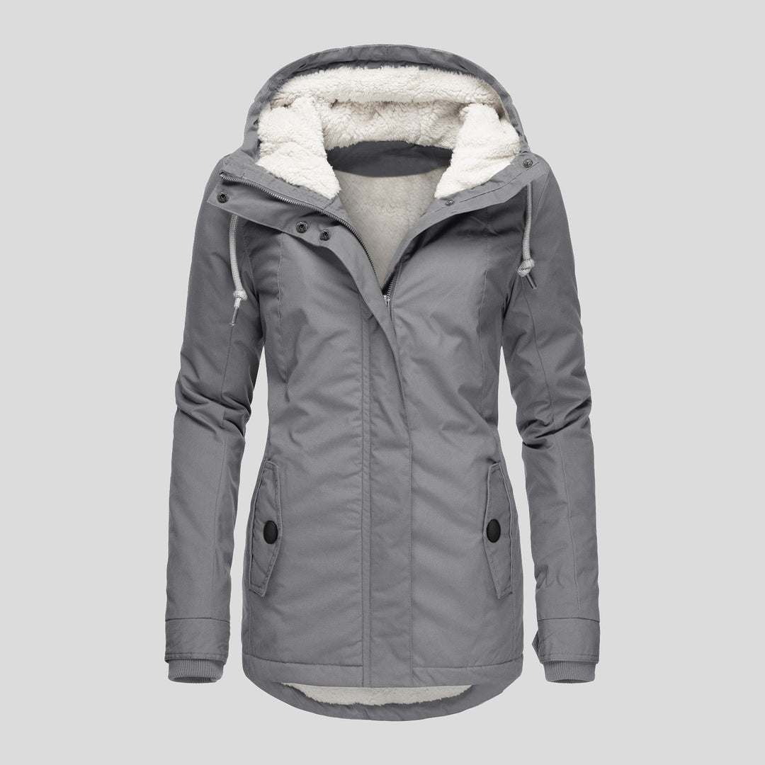 Gefütterter Parka mit Lammfell-Imitat