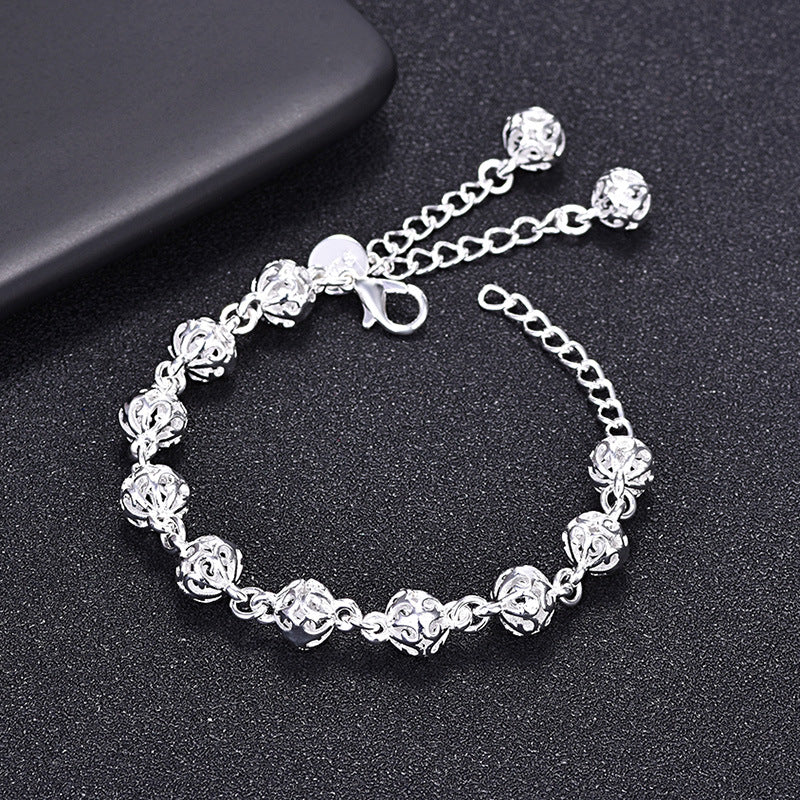 Damenarmband aus hochwertigem Sterling Silber mit kunstvollen Reliefdetails Shop Nory