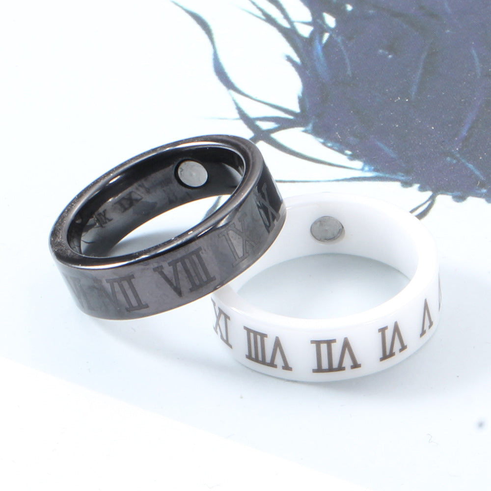 Herren Ring mit funkelndem Kristall und einzigartiger Gravur Shop Nory