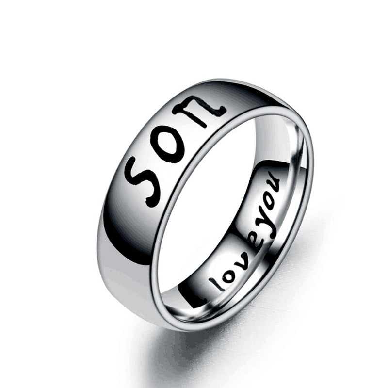 Damen Ring mit gravierter Botschaft und eleganter Oberfläche Shop Nory