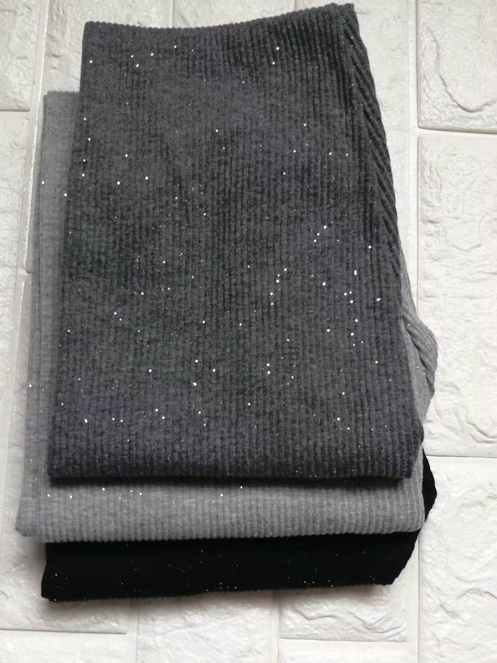 Damen Glitzernde Leggings im figurbetonten Rippdesign