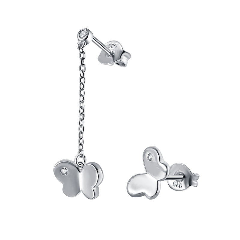 Damenohrringe mit filigranem Schmetterlingsdesign und funkelndem Zirkonia-Besatz Shop Nory