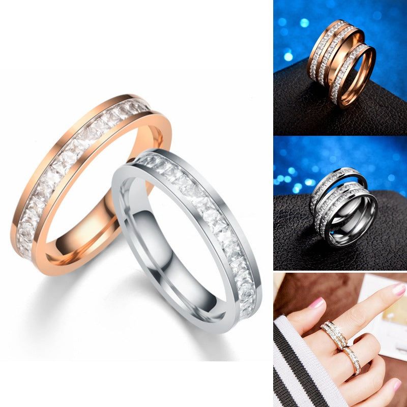 Damen Ring mit funkelndem Zirkonia-Besatz und eleganter Oberflächenstruktur Shop Nory
