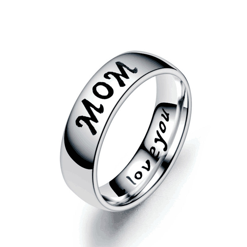 Damen Ring mit gravierter Botschaft und eleganter Oberfläche Shop Nory