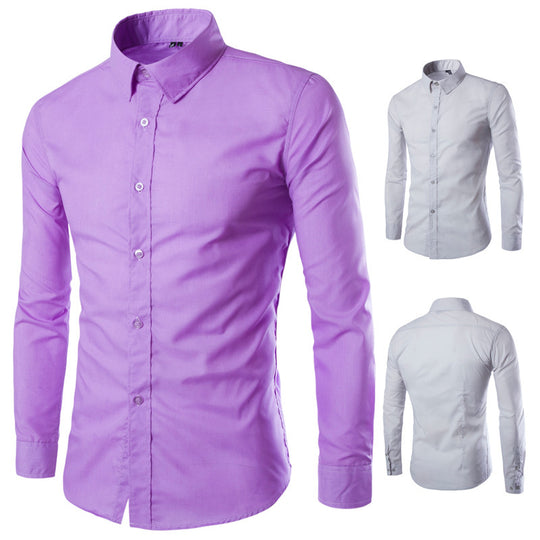 Herren tailliertes Business-Hemd mit Kentkragen, leichtem Stretch und schmaler Silhouette Shop Nory