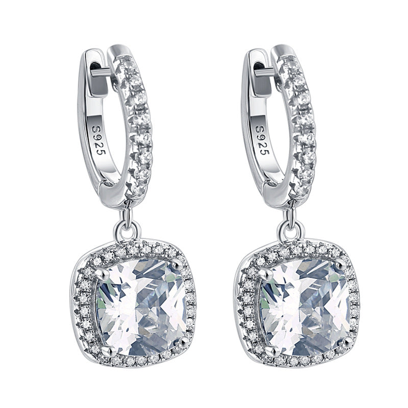 Damen Ohrringe mit quadratischem Zirkonia-Besatz Shop Nory