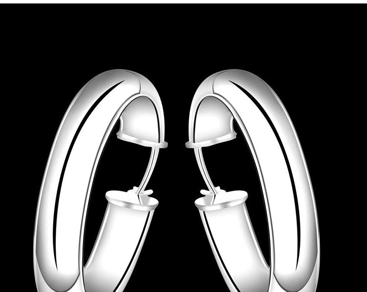 Damen 925 Silber Mittelring Creolen Hoop Ohrringe | Shop Nory