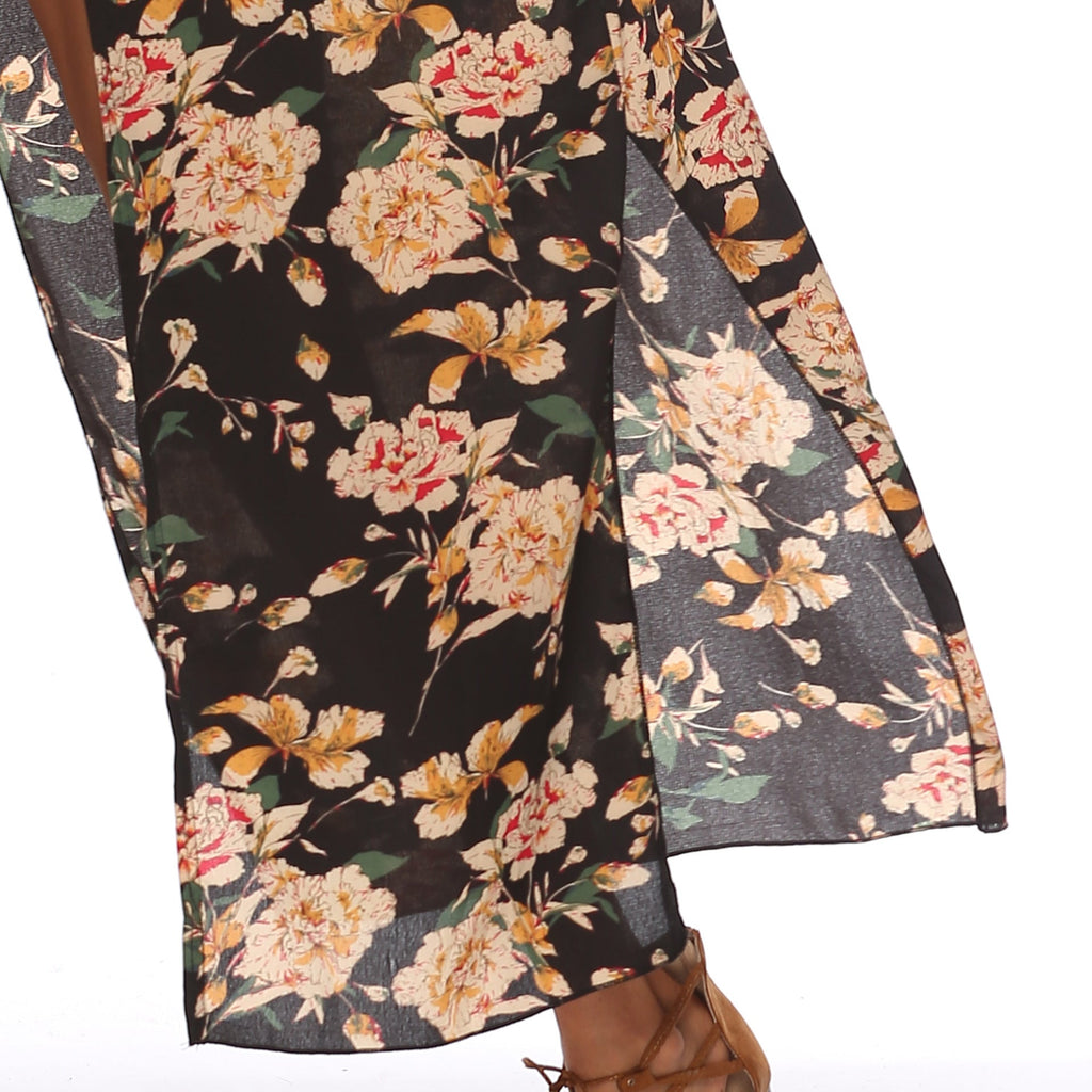 Damen floraler Kimono von