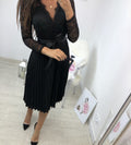 Damen Spitzenkleid mit plissierten Rock
