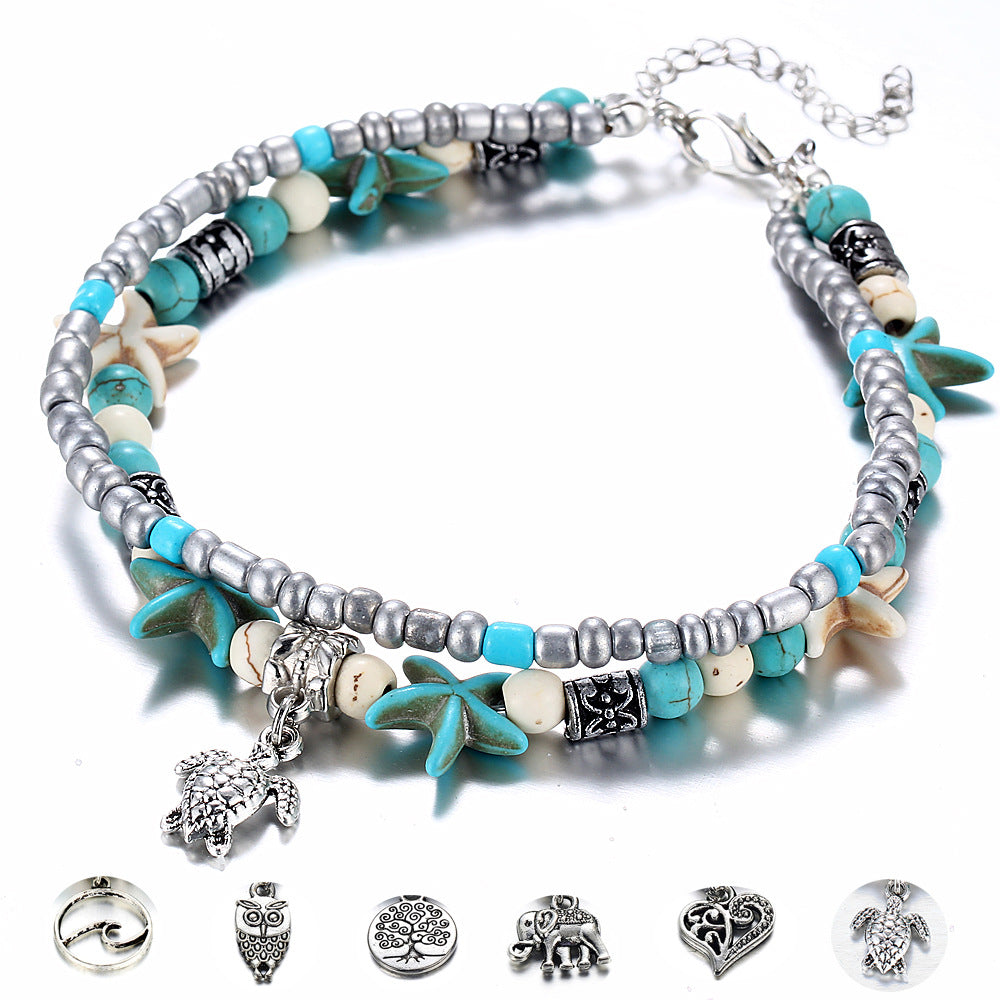 Damen Schmuckarmband mit maritimem Schildkrötenanhänger Shop Nory