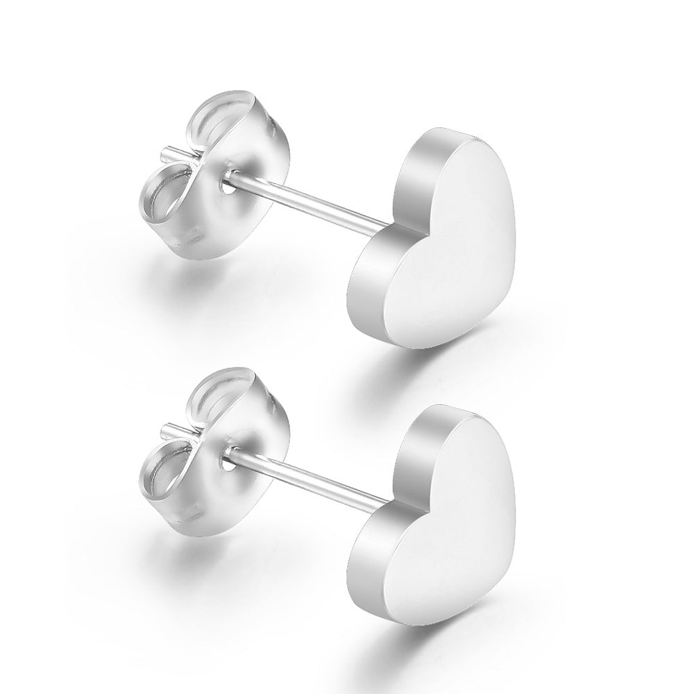 Damen Herzförmige Ohrstecker aus hochwertigem Metall Shop Nory