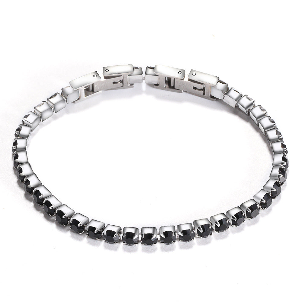 Damen Edelstahlarmband mit funkelnden Kristallen Shop Nory