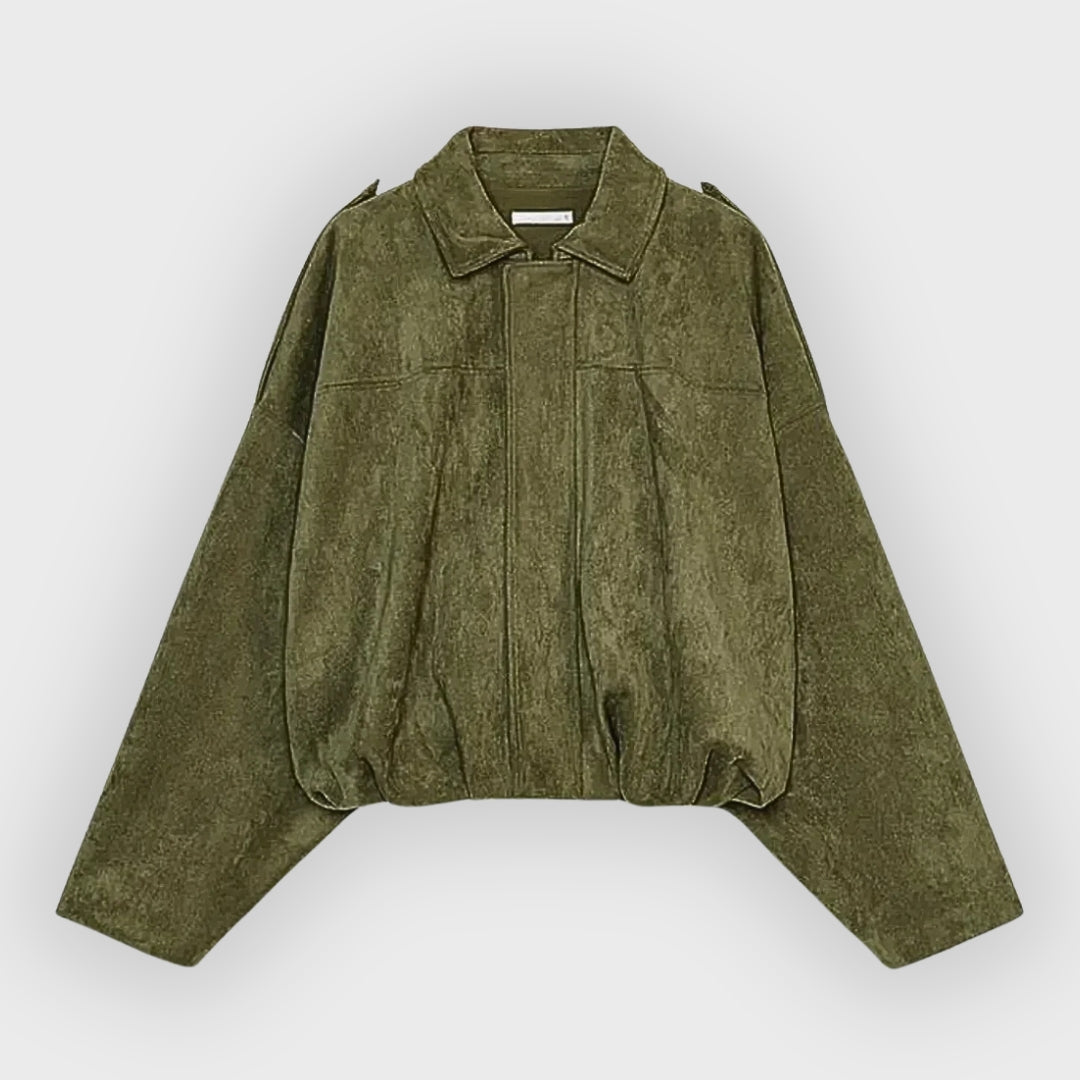 Wildleder Übergroße Warme Lederjacke
